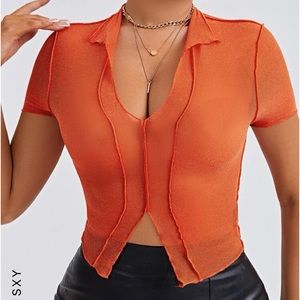 Lettuce trim split hem top